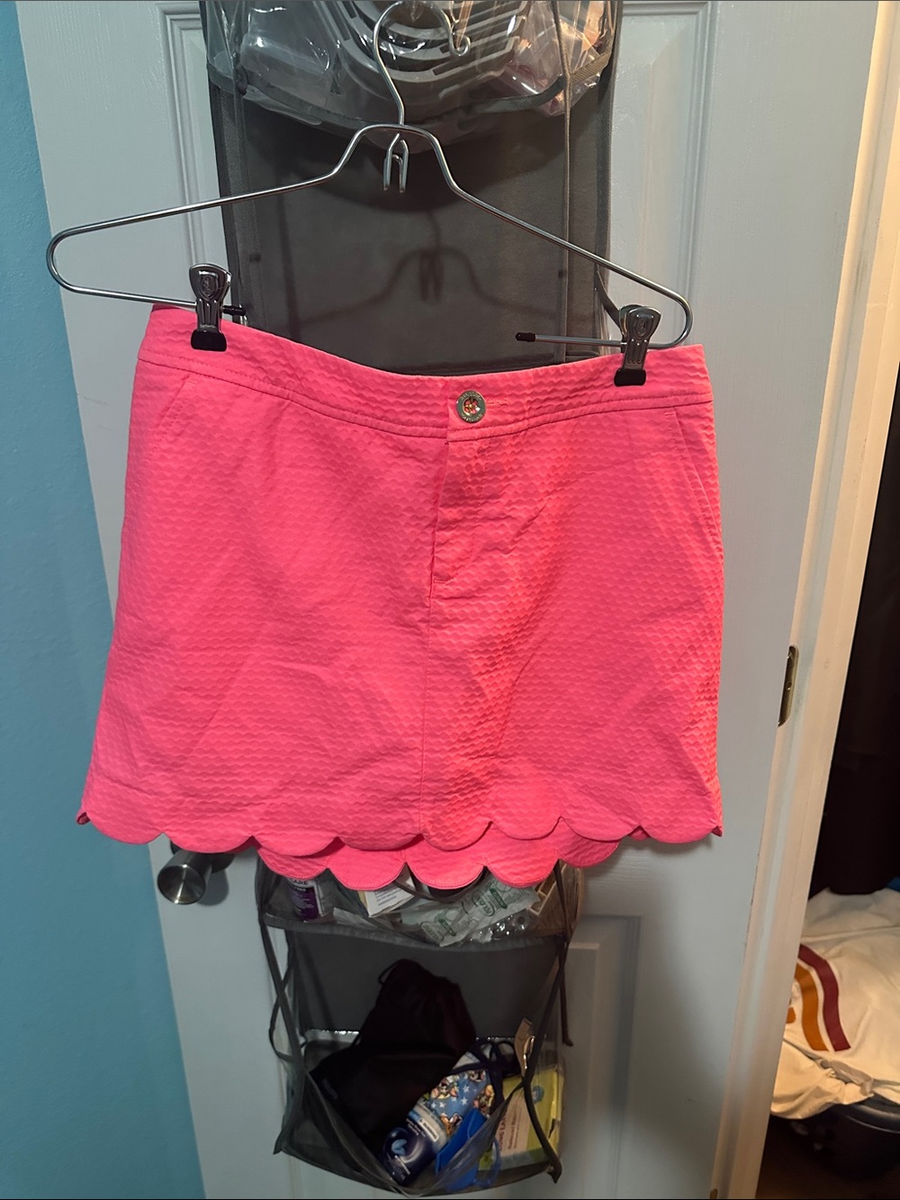 Lilly Pulitzer Colette Skort Coral Reef Scallop Hem Mini Skirt